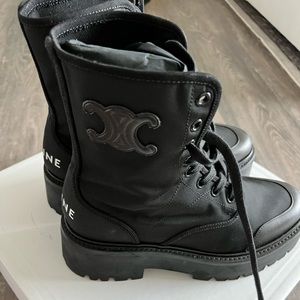Celine combat boots Worn once mint condition